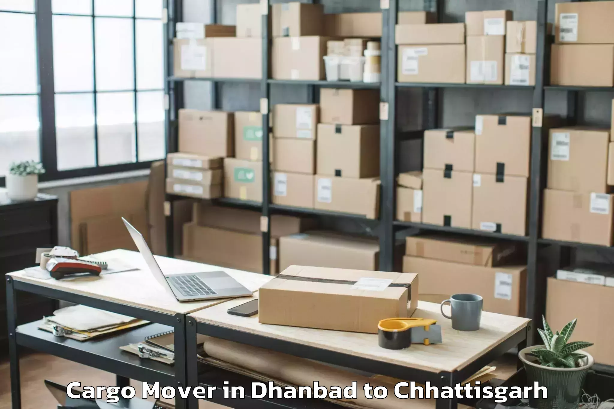 Leading Dhanbad to Mungeli Cargo Mover Provider